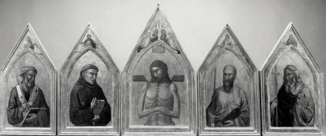 Christie's — Gaddi Taddeo - sec. XIV - Cristo in pietà, san Pietro, san Francesco d'Assisi, san Paolo e sant'Andrea — insieme